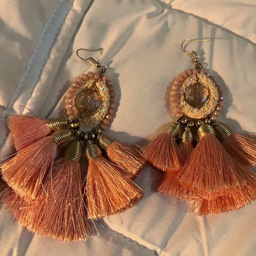 Earrings Peach Color